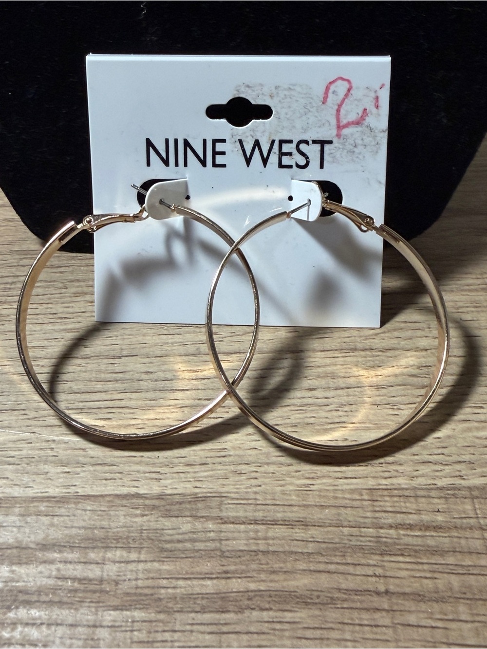 Nine West Rose Gold Thin Hoop Earrings